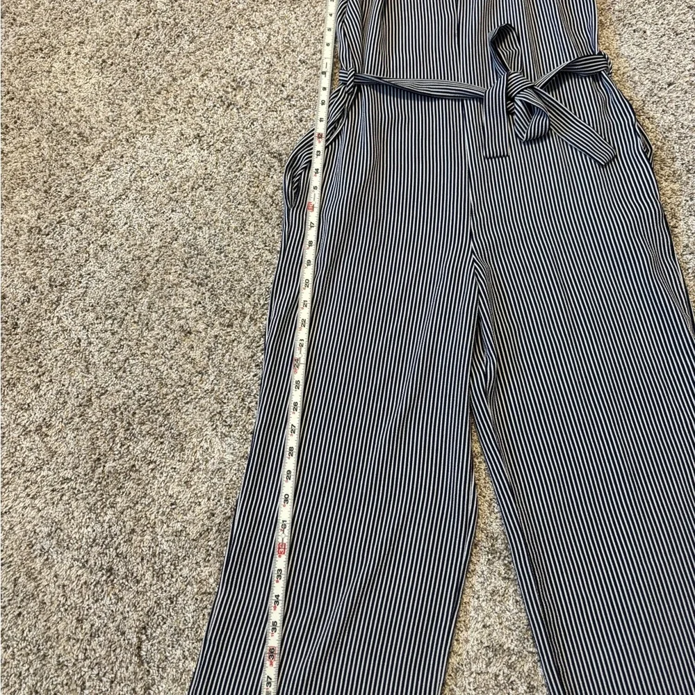 Monteau Women Striped Jumpsuit with Pockets XS - Picture 7 of 10